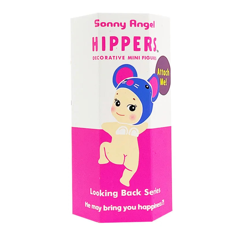 12-1Pcs Animal Sonny Angel Blind Box 20th Anniversary Hippers Looking Back Series Mini Model Doll Kids Christmas Birthday Gifts