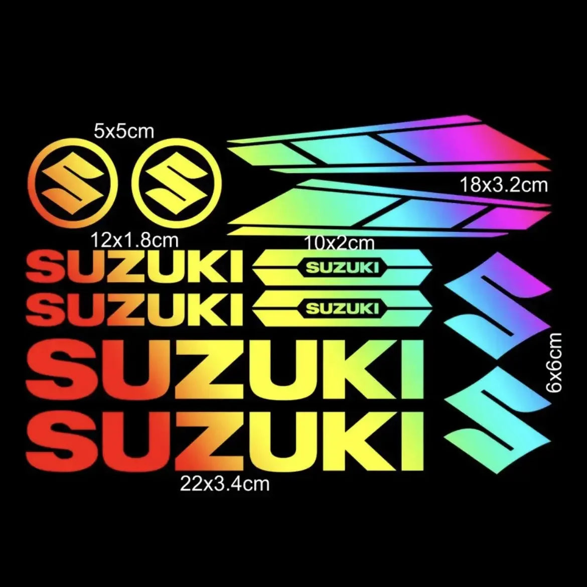 1set for Suzuki Motorcycle Sticker Body Decal Logo Set Helmet Emblem Vinyl Kit Waterproof Reflective Sticker Decoration