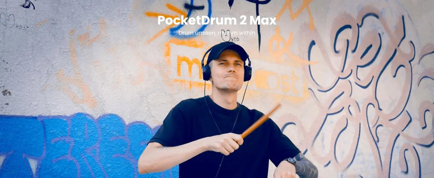 2024 New Pocket Drum 2 MAX Somatosensory Digital Electronic Air Drum Stick Set Drumsticks & Foot Pedals & Bluetooth Adapter