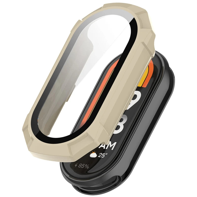 Case+Glass For Xiaomi Mi Band 9 Anti-scratch Protective Cover All-around PC Screen Protector Bumper for Mi Band 9 Cover Shell