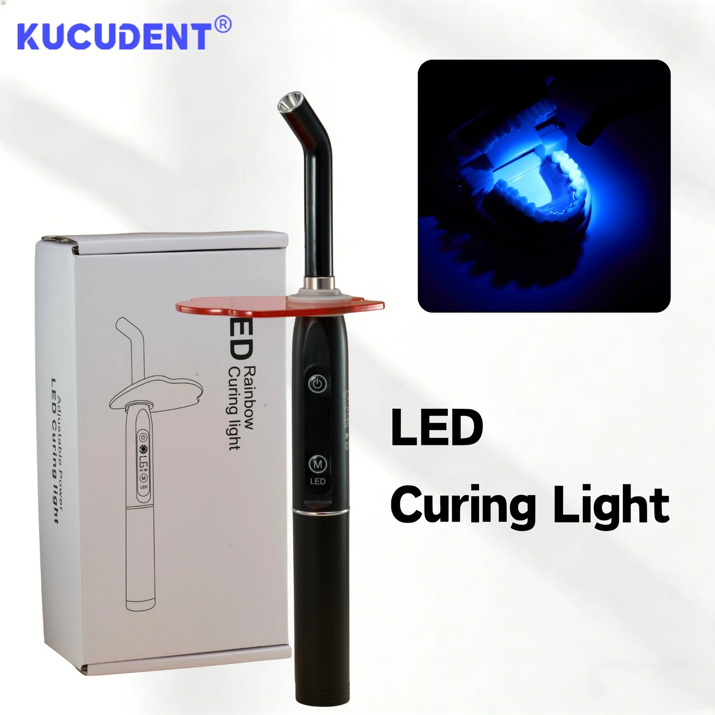 LED Cordless Curing Light Rechargeable Energy Efficient Curing Dental Resin Cure Machine  Lamp for Professional Dental Treatment