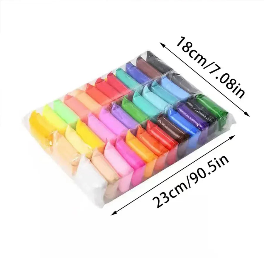 36  Color Clay Air-dried Clay Set, Ultra Light Plastic Clay with Carving Tools, DIY Crafts Gifts for Friends DIY for Children
