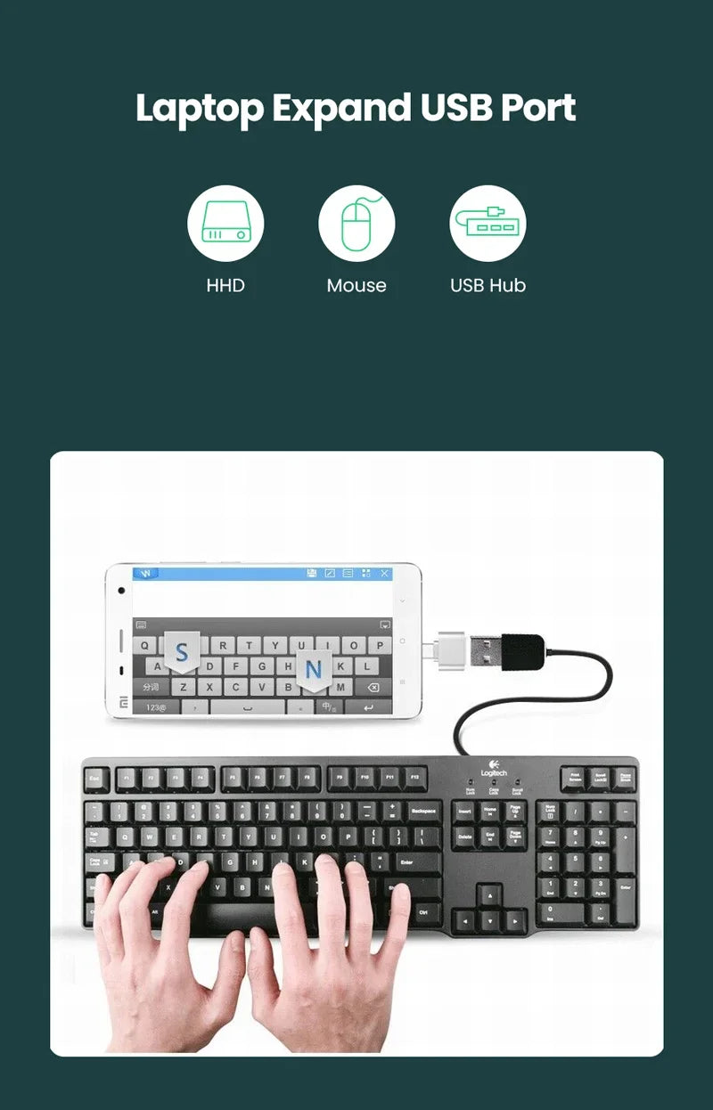 Type C to USB Adapter 3.0 USB-C 3.1 Male OTG A Female Data Connector For MacBook Pro iPad Mini 6/Pro MacBook Air Type C Devices