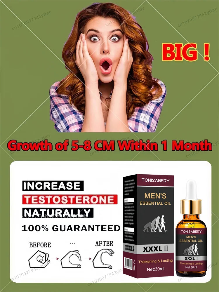 Powerful Men Big Dick Enlargement Gel Increase XXL Size Penis Erection Sex Product climax delay Extender Enhancer massage oil