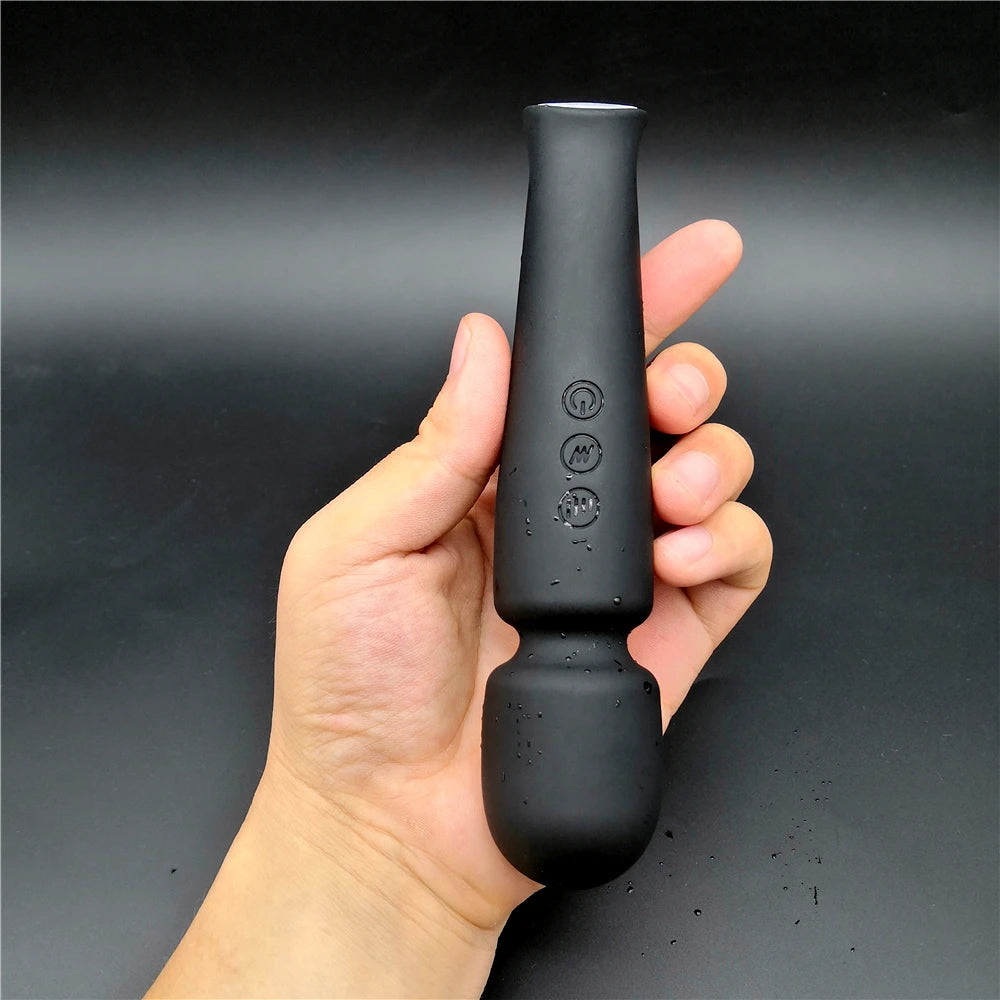 20 Pulsating Patterns and 8 Fierce Speeds Rechargeable Silicone Vibrator Sex Toy Wand Massager Clitoris Stimulator Vibrators