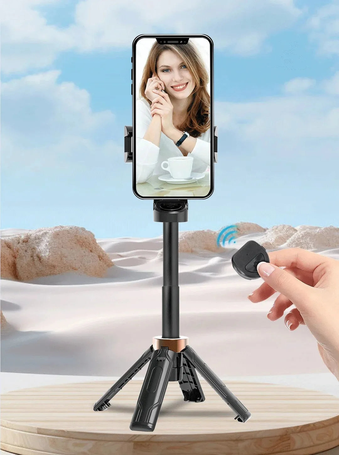 Super Mini Selfie Stick Portable Phone Holder Shooting Aid Versatile Integrated Design Bluetooth Remote For Live Broadcas