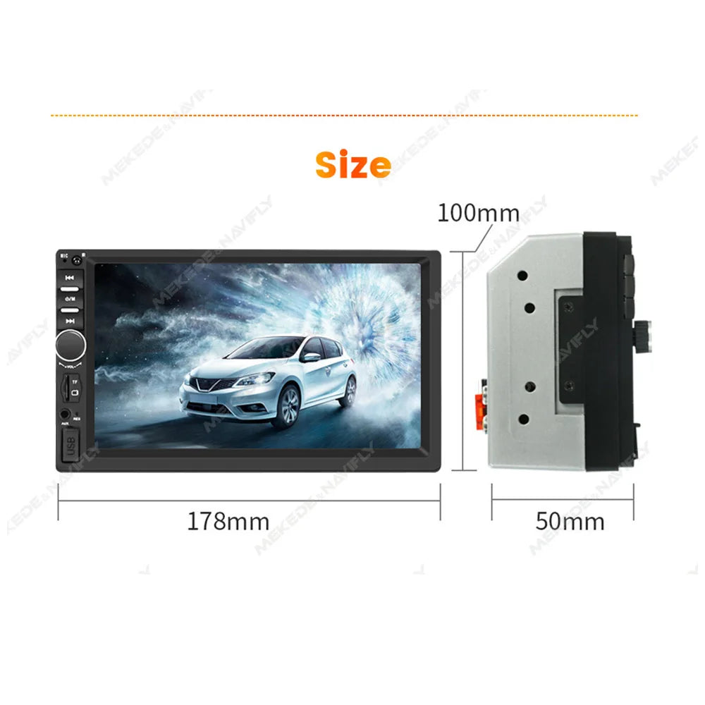 7 inch HD Touch Screen Universal Car Radio MP5 Multimedia Video Player Support BT SWC TF Camera FM radio MirrorLink carplay
