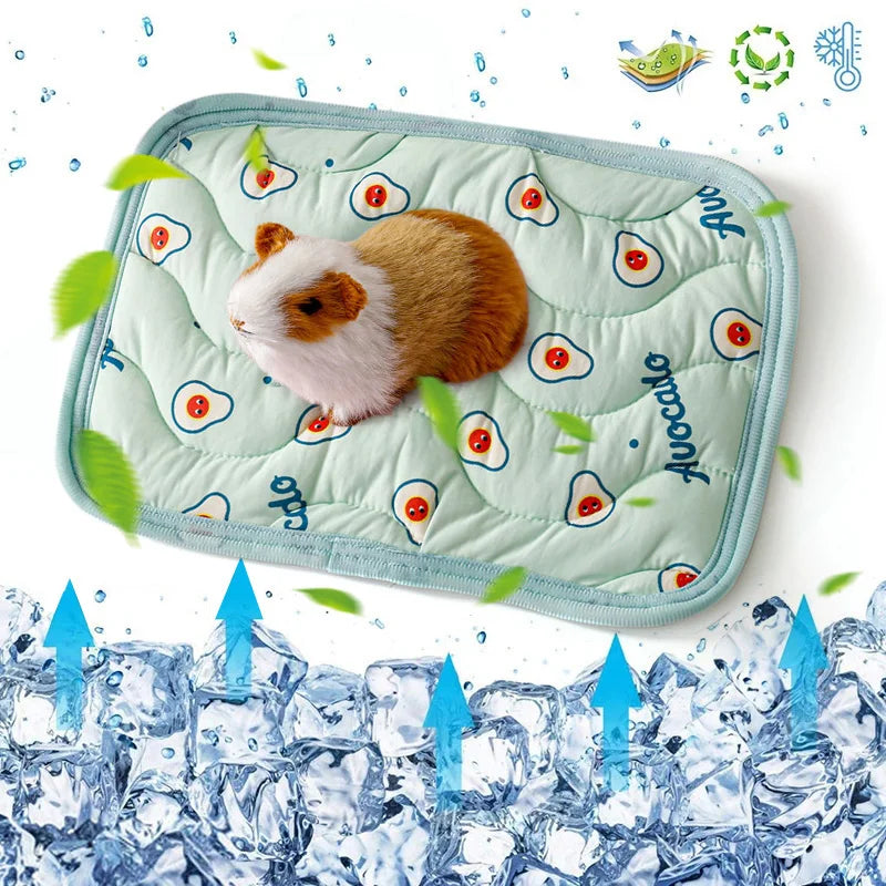 Soft Small Animal Breathable Cushion Thick Cool Bed Guinea Pig Chinchilla Rat Rabbit Nest House Bed Nest Bed Cage Sleeping Mat