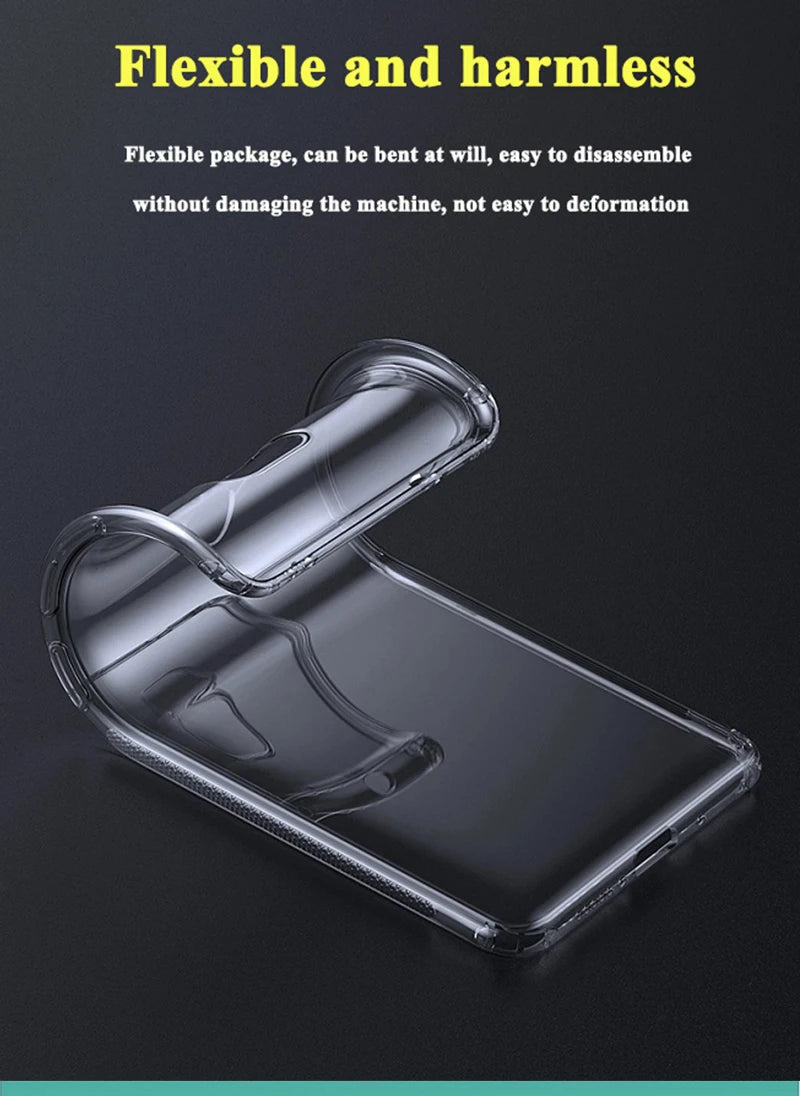 Thickened Airbag Shockproof Clear Soft Tpu Phone Case For Redmi Note 13 case 5G Transparent Cover cases For Xiaomi 13 pro plus