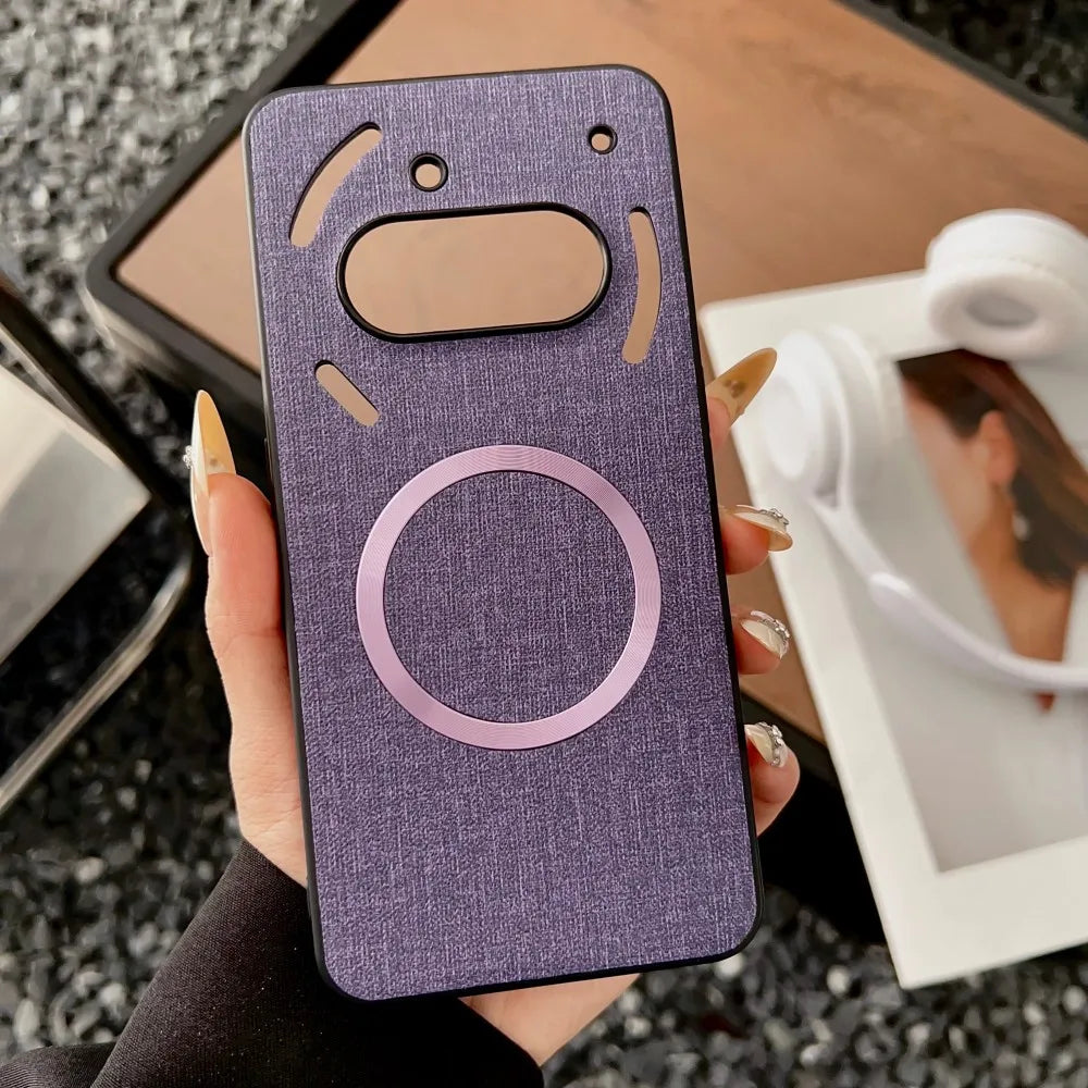 For Nothing Phone 3A Pro Case Luxury PU Magnetic Wireless Charging Protective Back Cover Case For Nothing Phone 3A 2A 3 A Shell