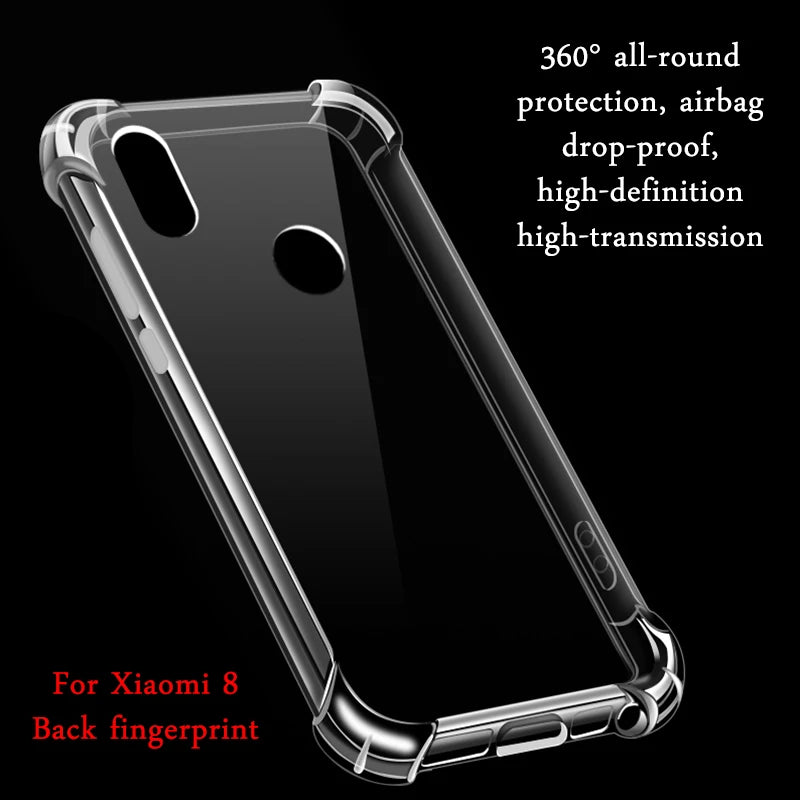 Cool Shockproof Clear Soft Case For Xiaomi Mi 8 9 10 11 A2 Lite A1 A3 Mi6 Mi Play Silicone Cover For Xiaomi Pocophone F1 Mi8 SE
