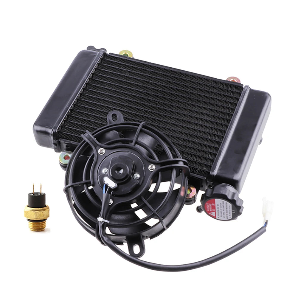Radiator Cooler Water Tank With 5" Electrofan For 150cc 200cc 250cc Water Cooling Engine Motorcycle Quad 4x4 ATV UTV Buggy Parts