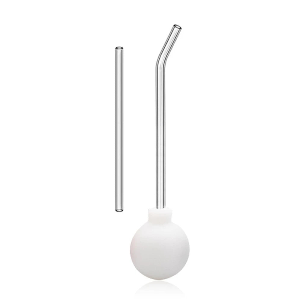 Oral Calculus Remover Tonsil Stone Cleaning Kit 15 ° 90 ° Curved Glass Tube Manual Suction Ball Tonsil Cleaner Removes Stones