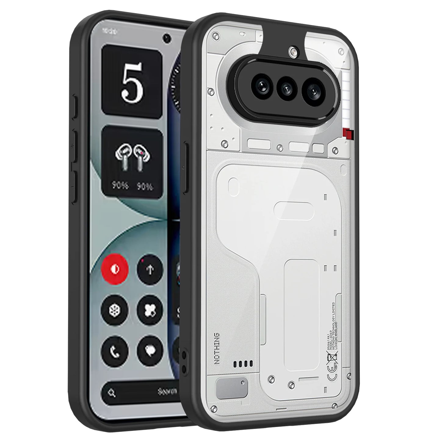 Nothing Phone 4A Case Plating Silicone Bumper Shockproof Clear Back Cover Hard Phone Case for Nothing Phone 4A Phone4A 2026 A069