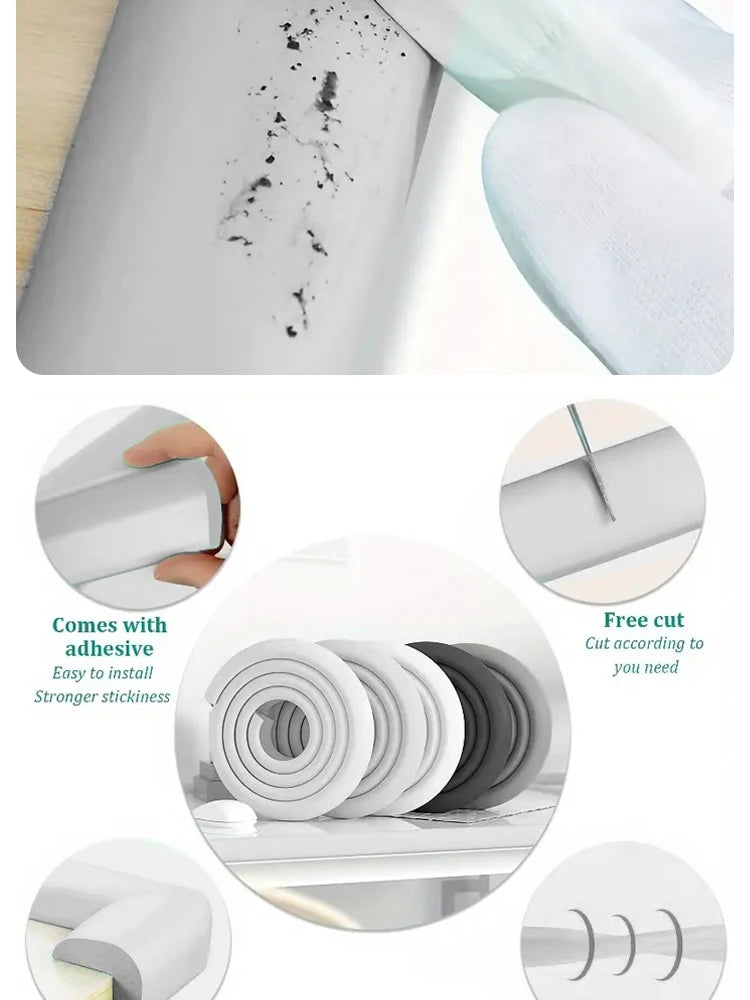 Safety Table Edge Protection Bar Table Angle Protection Collision Buffer Foam Bumper Free Tape Baby Anti-collision Strip
