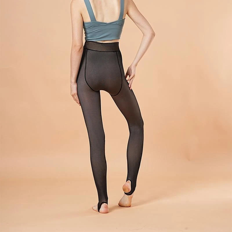 Winter Warm Fleece Tights Sexy Thermal Translucent Slim Stockings Elastic Velvet High Waist Pantyhose Thicken Female Stocks