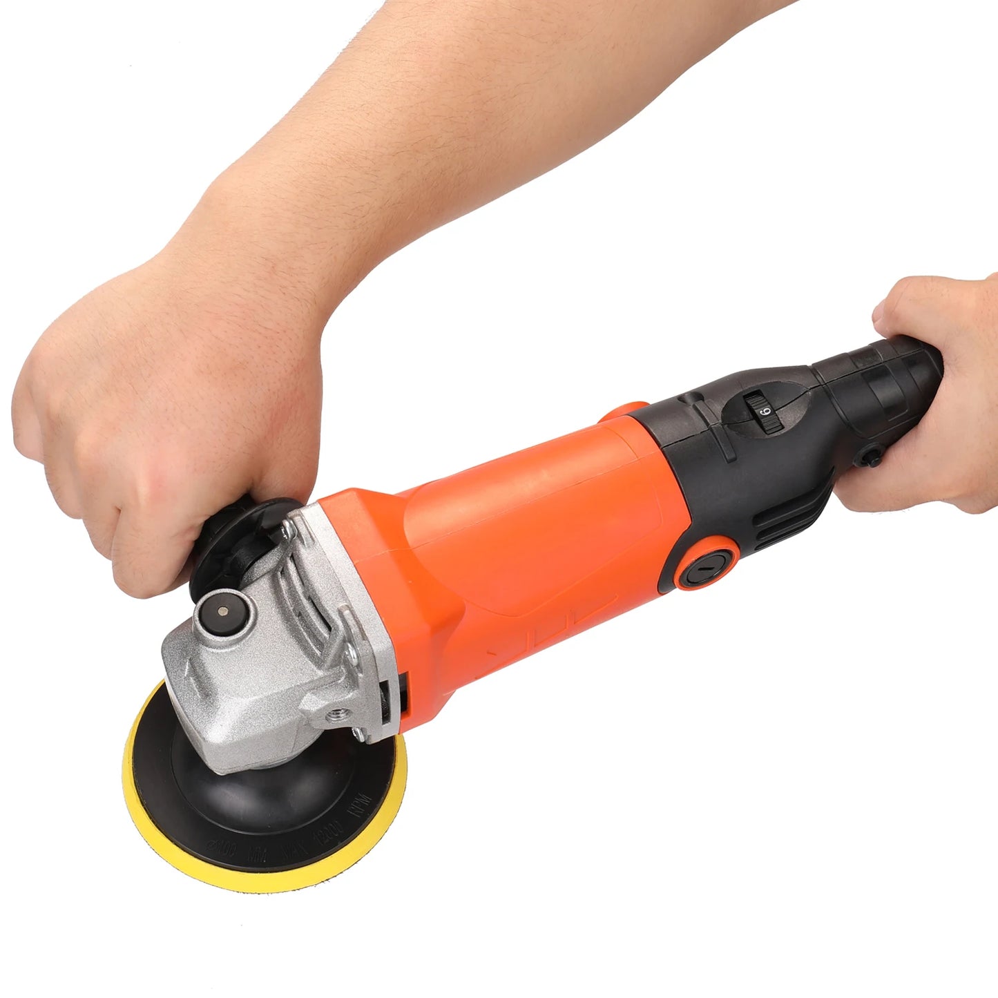 1200W 220V Adjustable Speed 6 Gears Car Electric Polisher Waxing Machine Automobile Furniture Polishing Tool EU Plug