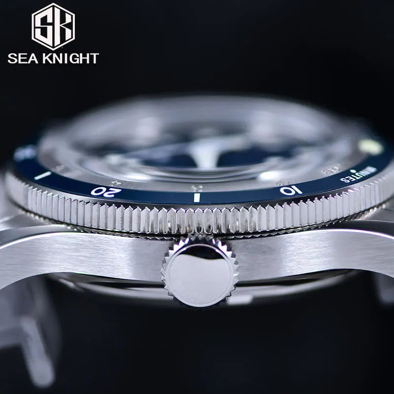 SEA KNIGHT Men Diving Watch 200M Waterproof C3 Luminous 316L Steel Mesh Belt Sapphire Crystal NH35A Automatic Mechanical Watch