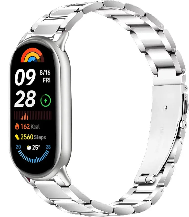 Metal Strap for Xiaomi Mi Band 10 9 8 Smartwatch Stainless Steel Comfortable Band for Miband 10 9 8 Replacement Bracelet Correa