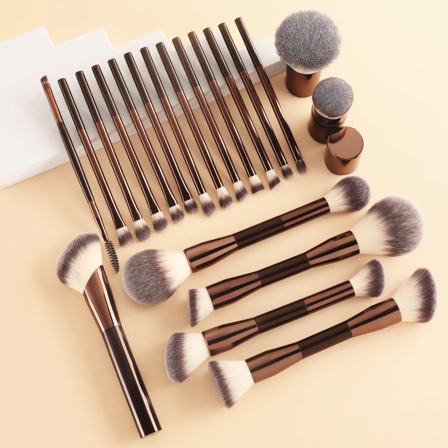 20pcs Makeup Brush Set Including Powder Brush Blush Brush Highlighter Brush Eyeshadow Brush Lash Brush Eyeliner Brush