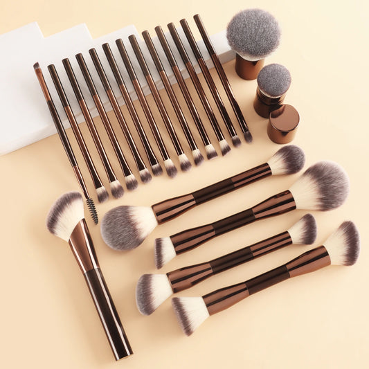 20pcs Makeup Brush Set Including Powder Brush Blush Brush Highlighter Brush Eyeshadow Brush Lash Brush Eyeliner Brush