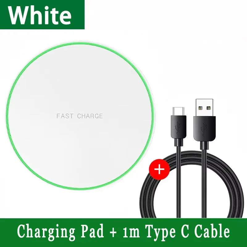 30W Wireless Charger Pad Stand Mobile Phone Chargers Fast Charging Dock Station For iPhone 15 14 13 12 11 Pro Max Samsung Xiaomi