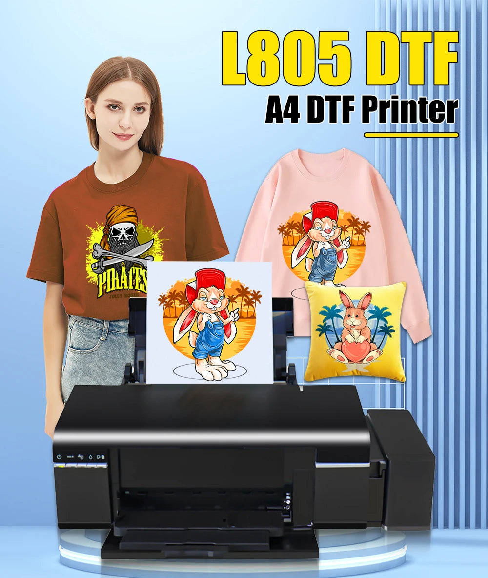 A4 L805 DTF Printer T-shirt Printing Machine DTF Impresora Direct to Film Printer for T-shirt Fabrics Print DTF Printing Machine