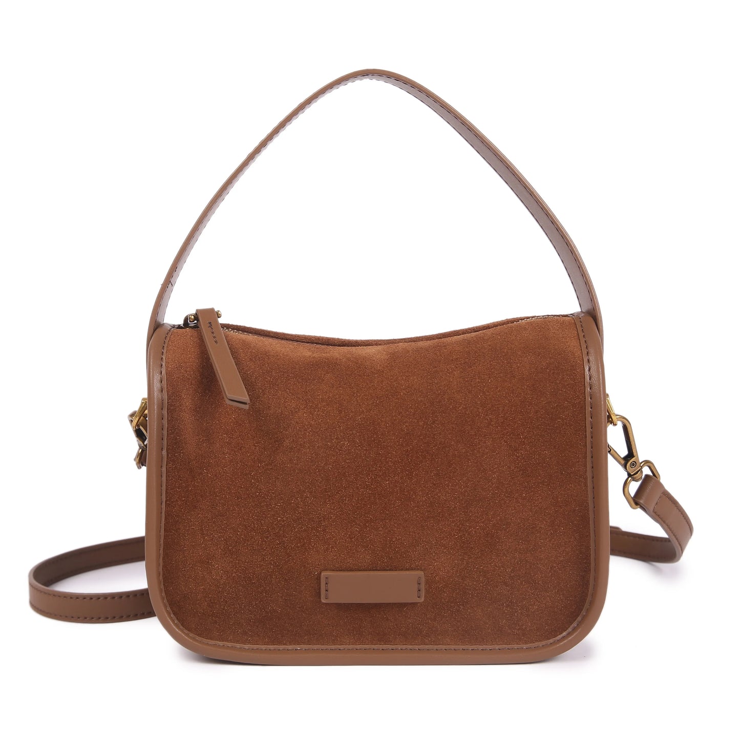 Suede Cowhide fashion ladies shoulder cross coffe bag luxury designer women brown handbag angola red
