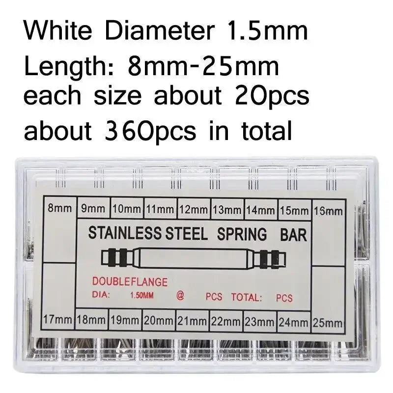 360Pcs Watch Pins Spring Bars Band Strap Link  8-25mm Remover Set Repair Kit Stainless Repair Kit Tools set
