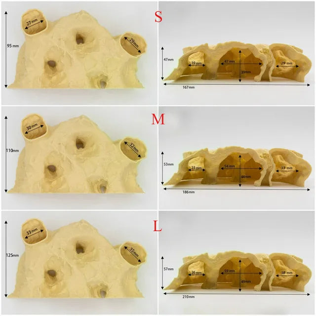 Fish Tank Underground Cave for Fish Shrimp Reptile Shelter Hiding Houses, Landscaping Ornaments 3D Printing Aqaurium Decorations