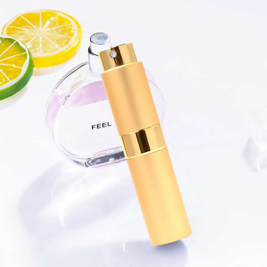 4PCS+6 Accessories Perfume Atomizer Refillable with 5 Spray Bottles, 2 Aluminum Funnel, 2 Dispensing Shenanigans, 2 Spring Straw