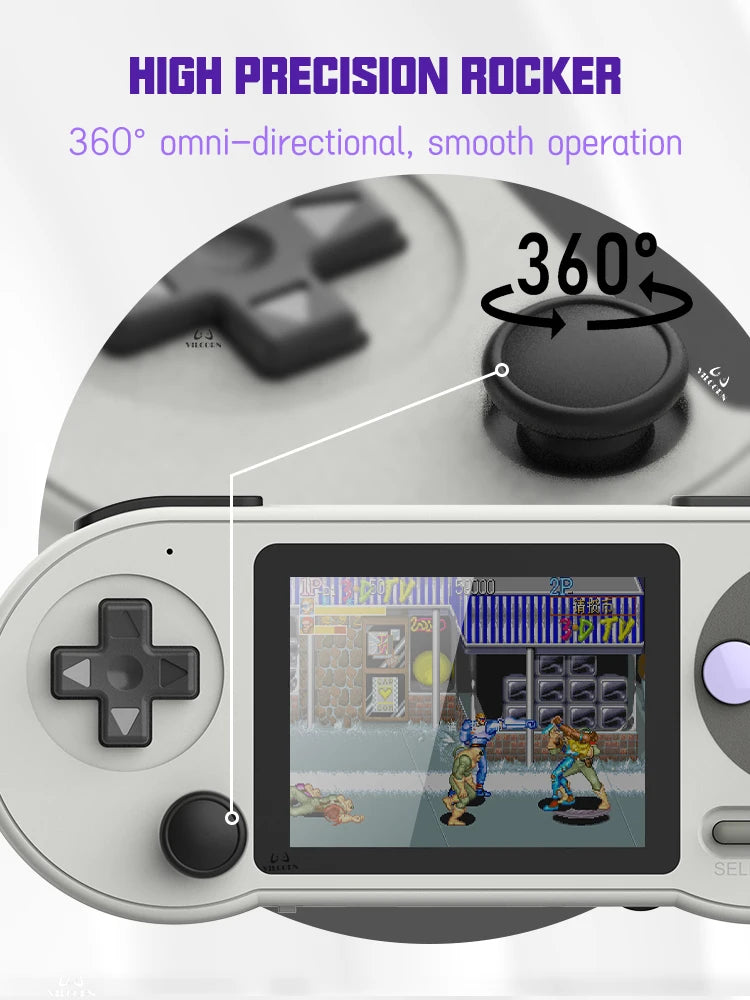 SF2000 Portable Handheld Game Console 3 Inch IPS Retro Video Game Player Built-in 6000 Games For SFC FC GBA Kid Gift AV Output