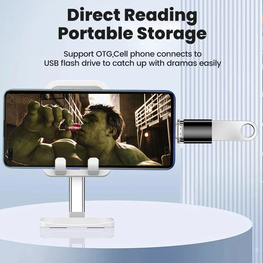 Mini OTG Type C to USB Adapter 3.0 USB C Male To USB A Female Data Connector For iphone 15 16 Xiaomi Samsung Huawei PC Laptop