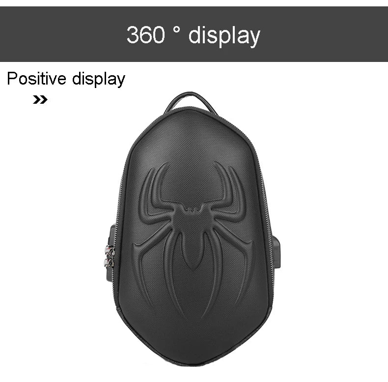 Running Chest Bag for Men USB Charging Fashion Streetwear Sling Pack Crossbody Motor Cycling Backpack for College Student Unisex