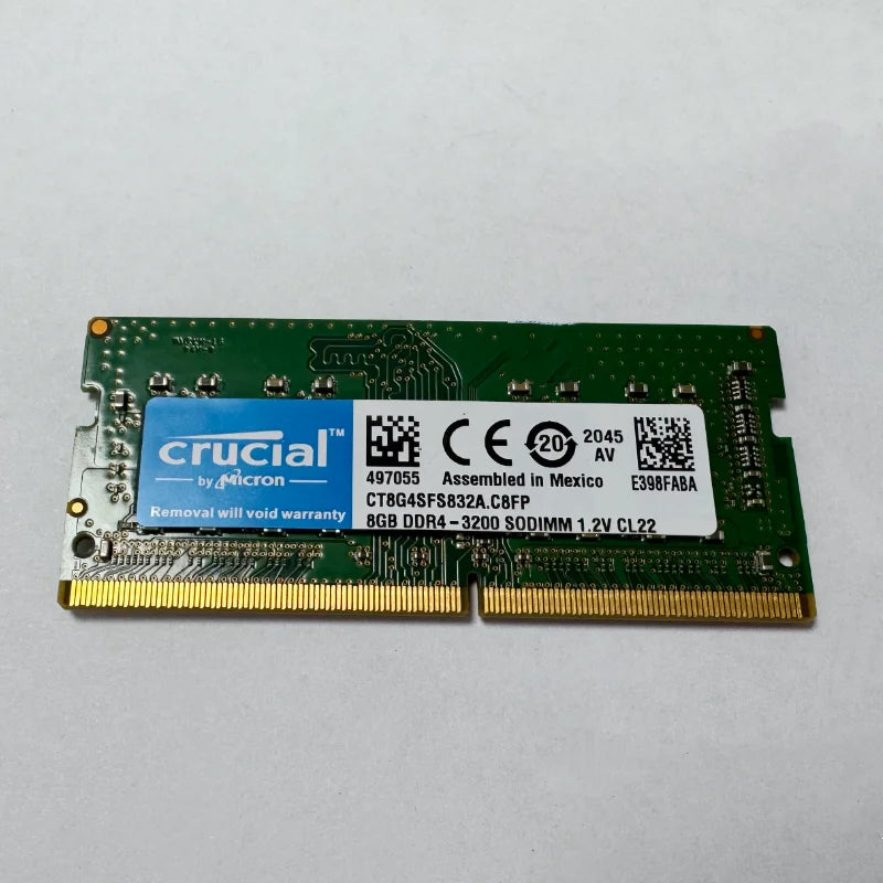 Crucial DDR4 8GB 16GB 3200MHz SODIMM RAM  CL22& DDR5 SODIMM 16GB 32GB 5600MHz CL46 Notebook Memory