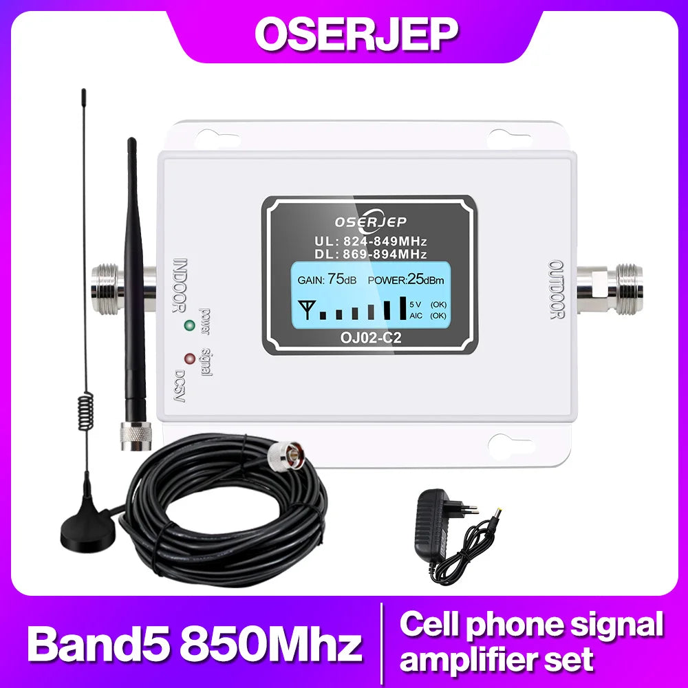 Fullset 850/900/1800/2100MHZ Booster GSM 1800 2g 4g LTE Cell Phone Signal Repeater Booster Mobile Phone Signal Amplifier