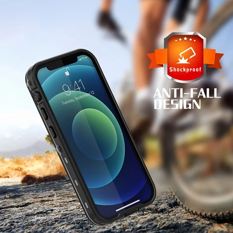 IP68 Waterproof For IPhone 16 15 14 13 12 11 Pro Max XS XR 7 8 Case RedPepper Clear Cover Diving Underwater Swim Outdoor Sports