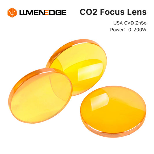 LumenEdge USA CVD Znse CO2 Focus Lens Dia.18 19.05 20 mm FL38.1 50.8 63.5 101.6 127mm for Laser Engraving Cutting Machine