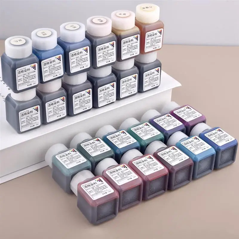 24 Color Leather Alcohol Dye Complete Set Of Diy Handmade Leather Cow Leather Dye Vegetable Tanned Leather Dye Alcohol Dye Water