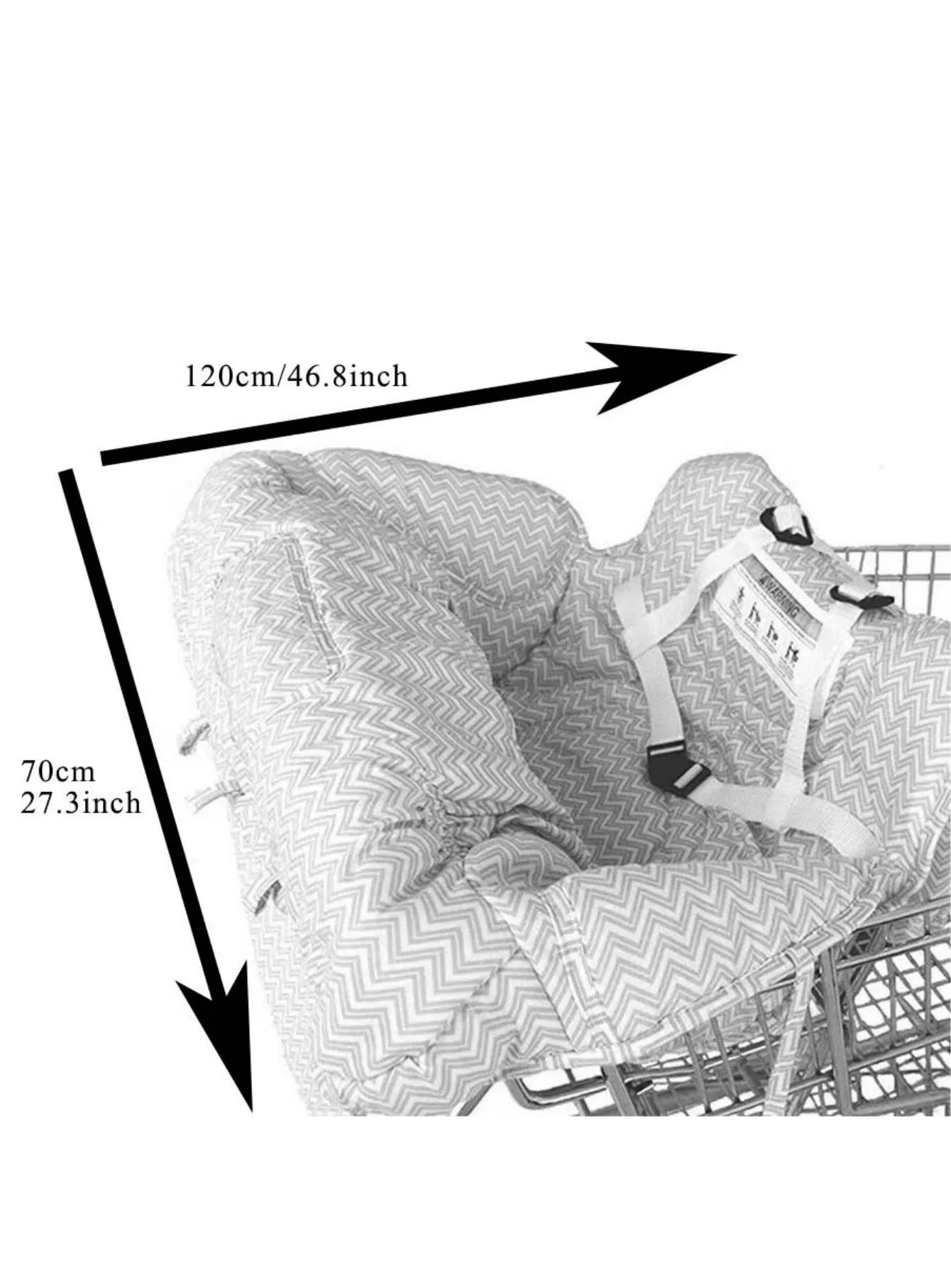 Printed Baby Shopping Cart Cushion Soft Cotton Comfortable and Portable Easy to Install Full Protection