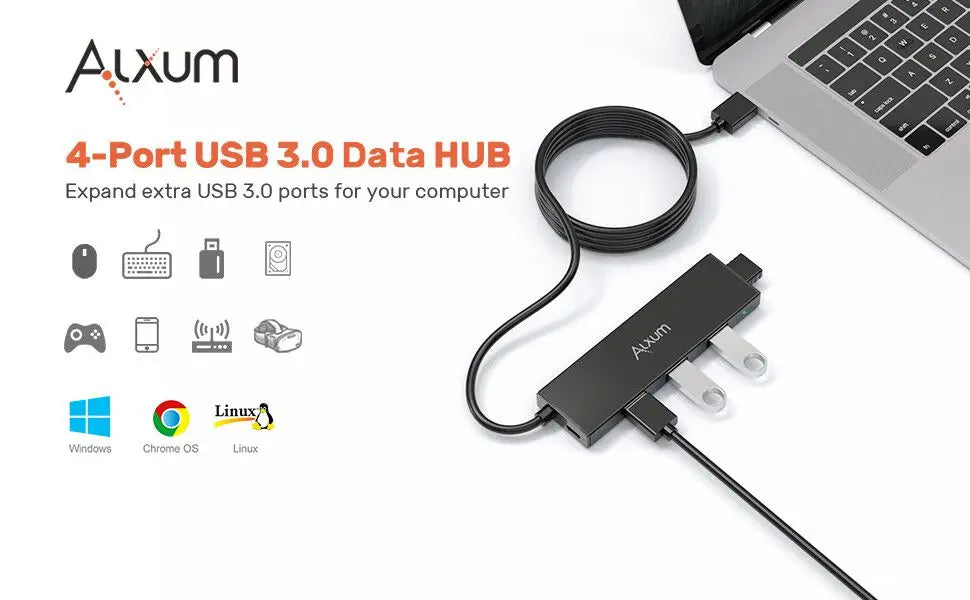 Alxum USB HUB Multi Ports Extension USB3.0 Splitter Adapter USB-A Docking Station for PC Laptop Mouse Keyboard usb Dlash Disk