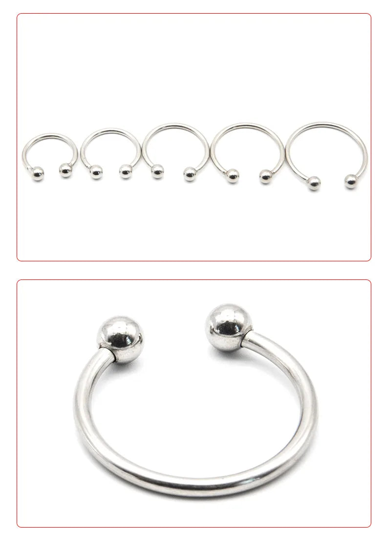 Penis Ring Stainless Rings Head Glan Stimulating Adult Products Male Sex Toys Metal Ring Sex Toys for Men Delay Ejaculation