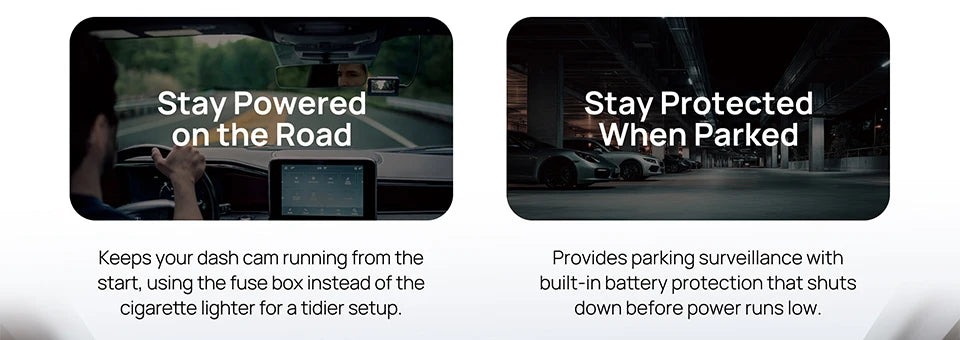 70mai Dash Cam Hardwire Kit OBD-II &  Adjustable Hardwire Kit UP06 for Car DVR Type-C Interface Plug-and-Play Parking Model