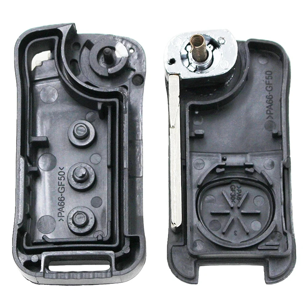 2003+ for Porsche 3-Button Flip Remote Key Shell Case Fob for Porsche Cayenne Uncut HU66 Blade