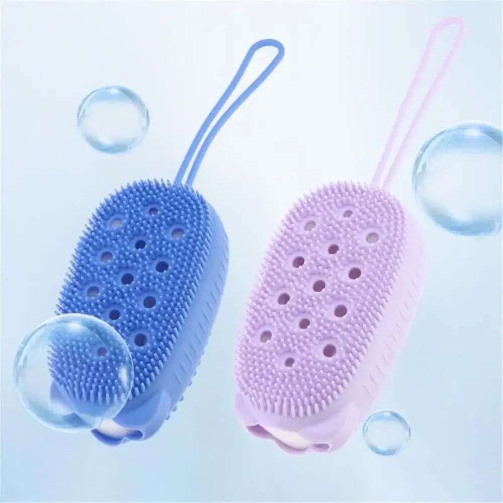Silicone Body Scrubber Bath Exfoliating Scrub Sponge Shower Brush Exfoliator Skin Care Cleaner Dead  Remover Bathing Tools