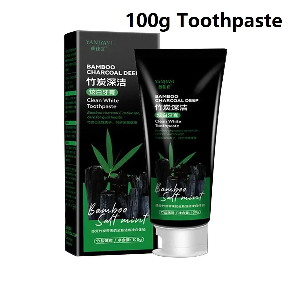 Bamboo Charcoal Toothpaste Whitening Teeth Activated Carbon Removing Yellow Teeth Cleaning Tooth Stain Oral Fresh Tooth Care