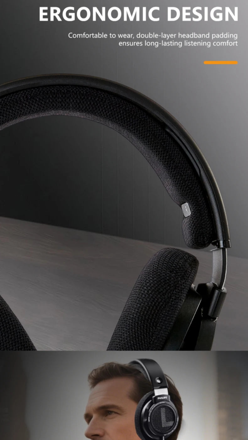 Philips SHP9500 Head-mounted Wired Headphones HiFi Stereo Earphone Monitor Class Music Earbuds E-sports Game Universal Headset