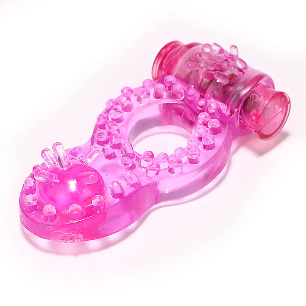 Cock Ring Vibrator Strong Penis Erect Penis Ring Crystal Butterfly Vibrating Rings Enhance Sex Ability Product Sex Toys For Men
