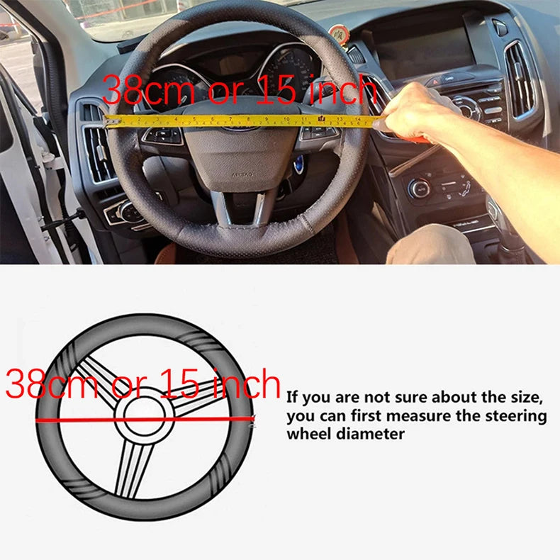 Car steering wheel cover Genuine Leather Hand stitching For Seat Leon Mk3 5F Ibiza 6j 6l 1P 1M Ateca Arona Cupra Formrentor