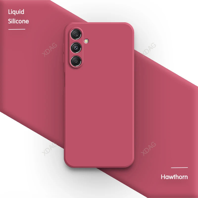Original Phone Case for Samsung Galaxy M35 5G 6.6" SM-M356B SM-M356B/DS Soft Simple Liquid Silicone Camera Protection Back Cover